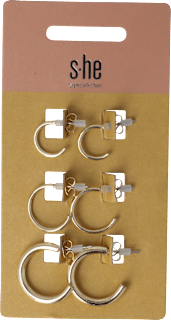 Set orecchini a cerchio dorati s-he stylecollection