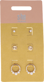 Set orecchini dorati con perle s-he stylecollection