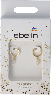 Orecchini dorati con perle pendenti ebelin