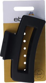 Fermaglio per capelli nero squadrato ebelin