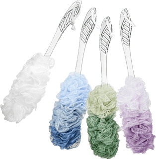 Badebürste mit Peeling- und Massageschwamm ebelin