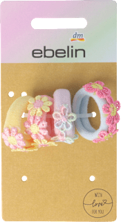 Elastici per capelli colorati con fiori ebelin