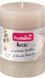 Kerze rustik 100/68 greige  Profissimo