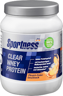 Proteinpulver, Clear Whey Protein, Pfirsich Eistee Geschmack Sportness