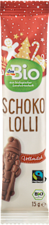 Bio čokoladna lizika v obliki Božička na palčki dmBio