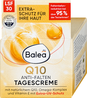 Q10 denní pleťový krém proti vráskám OF30 Balea