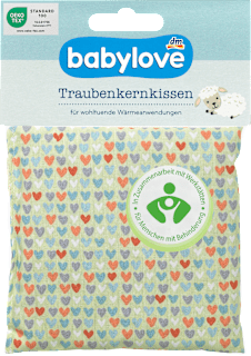 Traubenkernkissen Herzen babylove