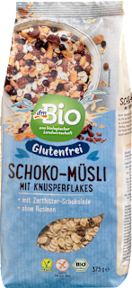 Muesli cu ciocolată fără gluten ECO dmBio