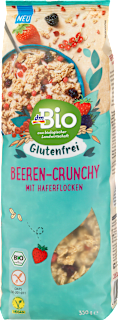 Bio pečeni ovseni muesli z liofiliziranim jagodičevjem, brez glutena dmBio