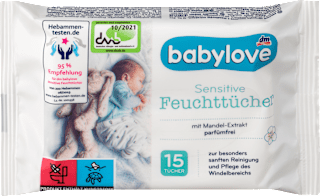 Szenzitív nedves törlőkendő mandulakivonattal babylove