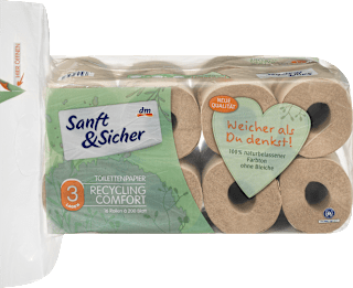 Reciklirani toaletni papir, 3-slojni Sanft&Sicher