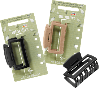 Haarklammer recycelt, schwarz/rosa ebelin