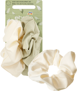 Scrunchies recycelt weiß & grün ebelin