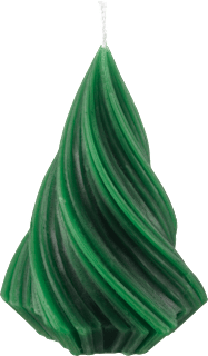 Kerze gedreht, Tannenbaum, grün Profissimo