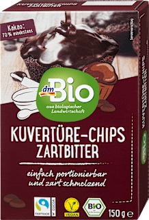 Kuvertüre-Chips Zartbitter dmBio