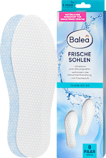 Einlegesohlen Frischesohlen weiß, Gr. 42-44 (8 Paar) Balea