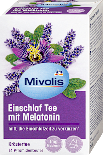 Kräutertee, Einschlaf Tee mit Melatonin (14 Beutel) Mivolis