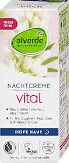 Éjszakai arckrém VITAL, érett bőrre, bio csillagfürtpeptidekkel alverde NATURKOSMETIK