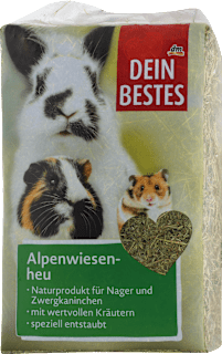 Siano z alpejskich łąk dla gryzoni i miniaturowych królików Dein Bestes