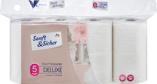 Deluxe toaletni papir, 5-slojni, 130 listića Sanft&Sicher