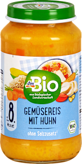 Ryż z warzywami i kurczakiem, od 8. miesiąca życia dmBio