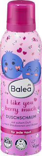 Gel za tuširanje v obliki pene I like you berry much  Balea