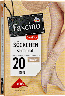 Söckchen seidenmatt powder Gr. 35-38, 20 DEN Fascino