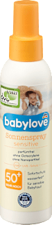 Spray de protecție solară Baby Sensitiv cu SPF 50+ babylove