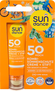 krém v tyčince na obličej a rty SPF50, 20ml + 3g SUNDANCE