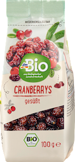 Trockenobst Cranberrys gesüßt dmBio