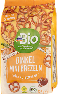 Brezeln, Dinkel ohne Aufstreusalz, mini dmBio
