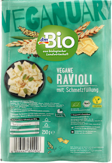 Vegane Ravioli mit Schmelzfüllung dmBio