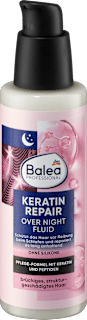 Éjszakai hajápoló fluid Keratin Repair, töredezett és károsodott hajra Balea PROFESSIONAL
