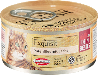 Exquisit Katzenfutter Putenfilet mit Lachs Dein Bestes