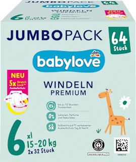 Scutece premium jumbo numărul 6 babylove