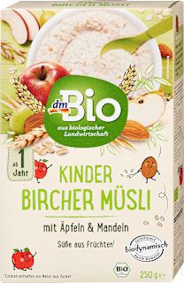 Bio muesli s pirinimi in ovsenimi kosmiči, od dopolnjenega 1. leta  dmBio