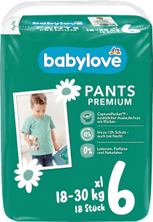 Pieluchomajtki Premium, rozmiar 6, XL, 18-30 kg babylove