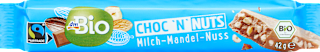 Choc 'n' Nuts pločica od mliječne čokolade – badem i lješnjaci dmBio