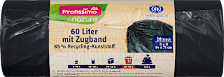 Szemeteszsák zárószalaggal nature, 60 literes Profissimo