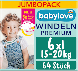 Windeln Premium Gr. 6 XL (15-20 kg) Jumbopack babylove