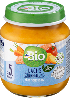 Lachszubereitung mit Gemüse,ab dem 5. Monat dmBio