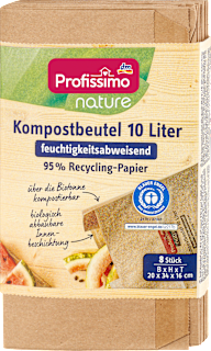 Müllbeutel Recycling 10L Kompostbeutel feuchtigkeitsabweisend Profissimo