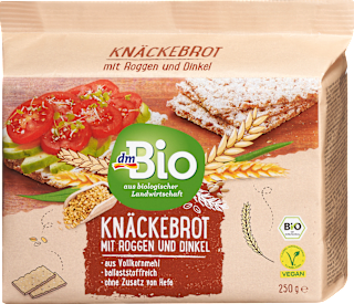 Celozrnný knäckebrot z raže a špaldy dmBio