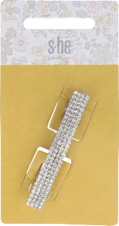 Patentspange mit Silber-Steinchen s-he stylecollection