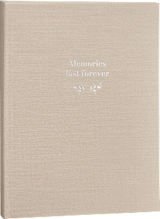 Fotoalbum mit Leineneinband greige Paradies