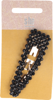 Haarspange schwarz mit Perlen s-he stylecollection