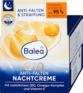 Ránctalanító éjszakai arckrém Q10-zel Balea