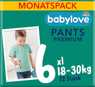 Premium hlačne plenice 6 xl (18-30 kg) - mesečno pakiranje babylove