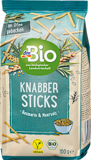 Knabbergebäck Sticks Rosmarin & Meersalz dmBio