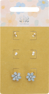 Ohrstecker-Set gold im Blumendesign SHE
